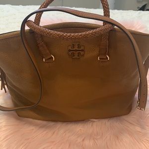 Tory Burch leather too handled bag with crossbody strap. Pre❤️ by me. Beautiful